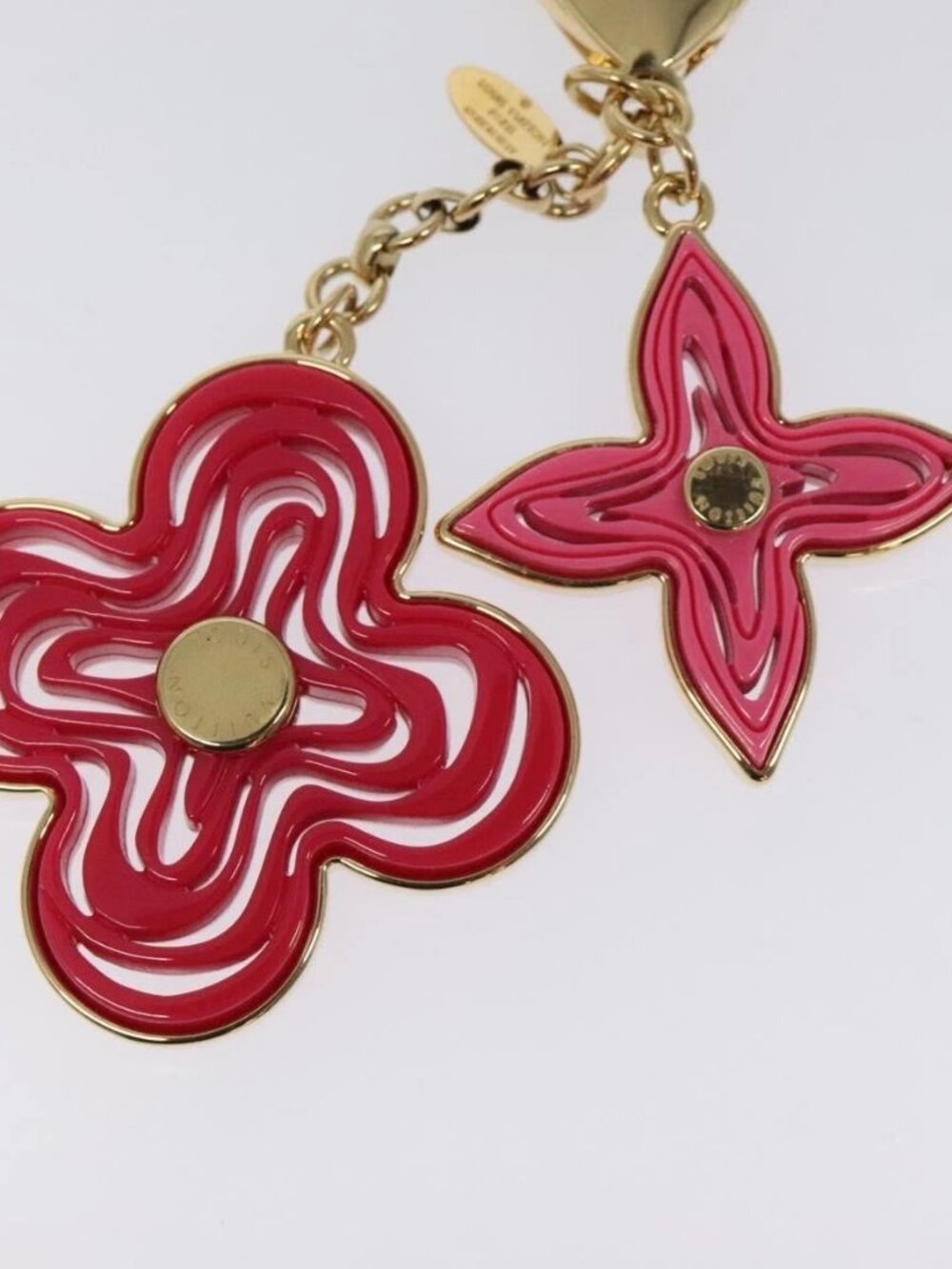 LOUIS VUITTON BijouxSac Knife Key Holder metal Gold Red M66913 LV Auth SW878V - Picture 4 of 8